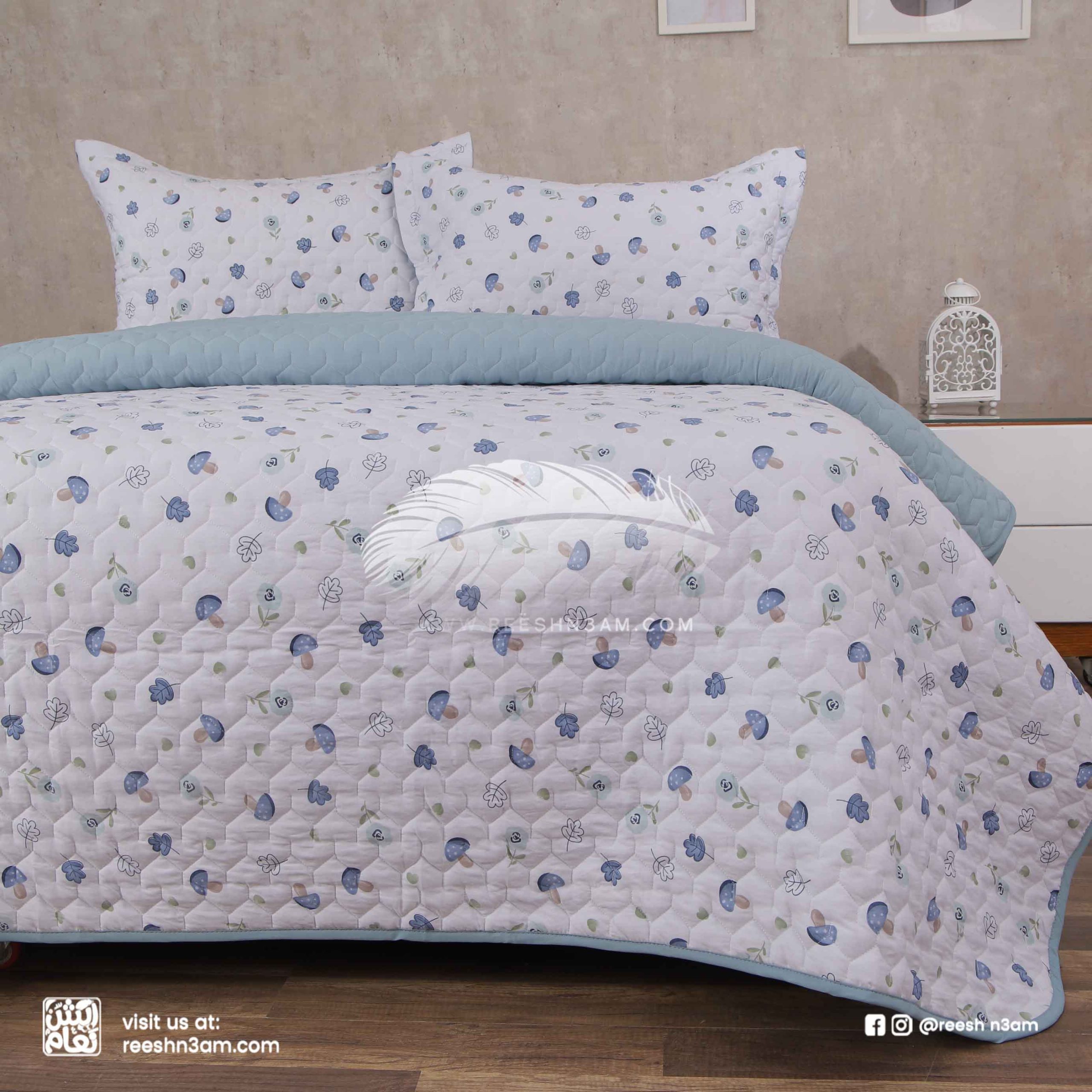 كوفرتة اطفال قطن كابتونيه 6 قطع بألوان زاهية ومريحة من ريش نعام