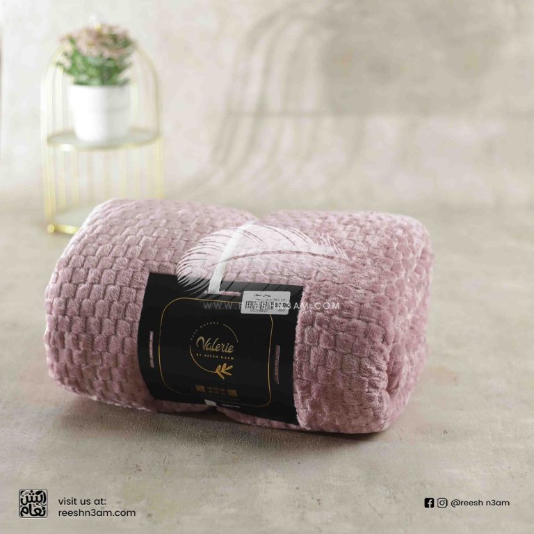 دفاية قطيفة سادة 220×240 من ريش نعام